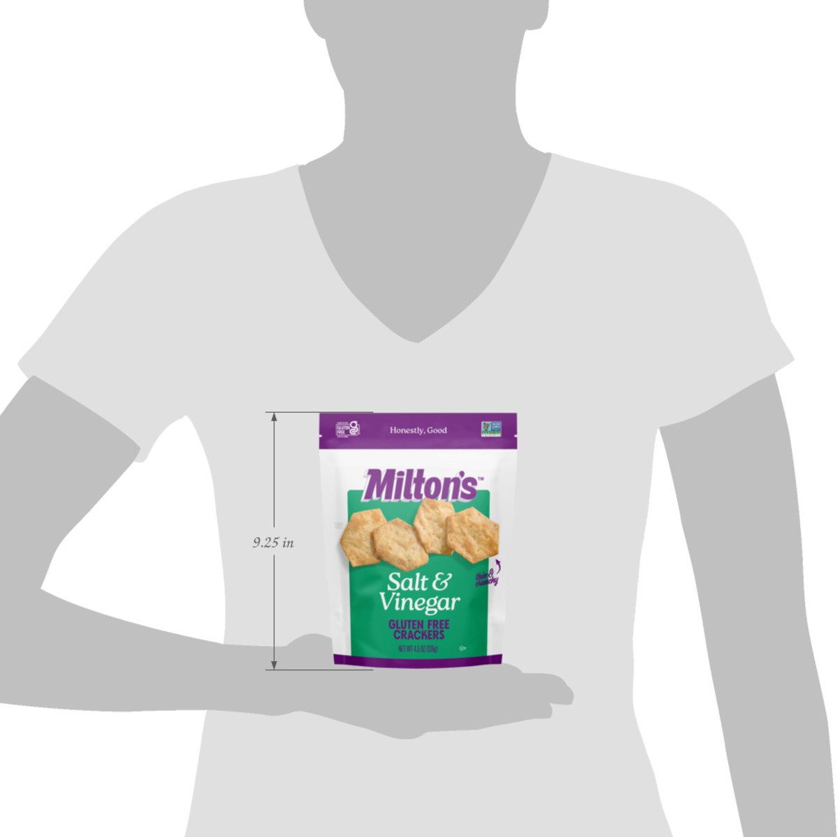slide 2 of 9, Miltons Crackers Gf Salt Vinegar, 4.5 oz