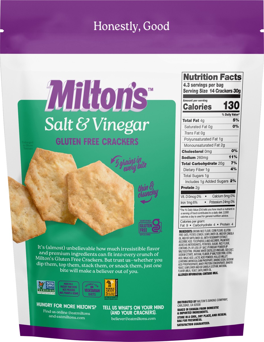 slide 3 of 9, Miltons Crackers Gf Salt Vinegar, 4.5 oz