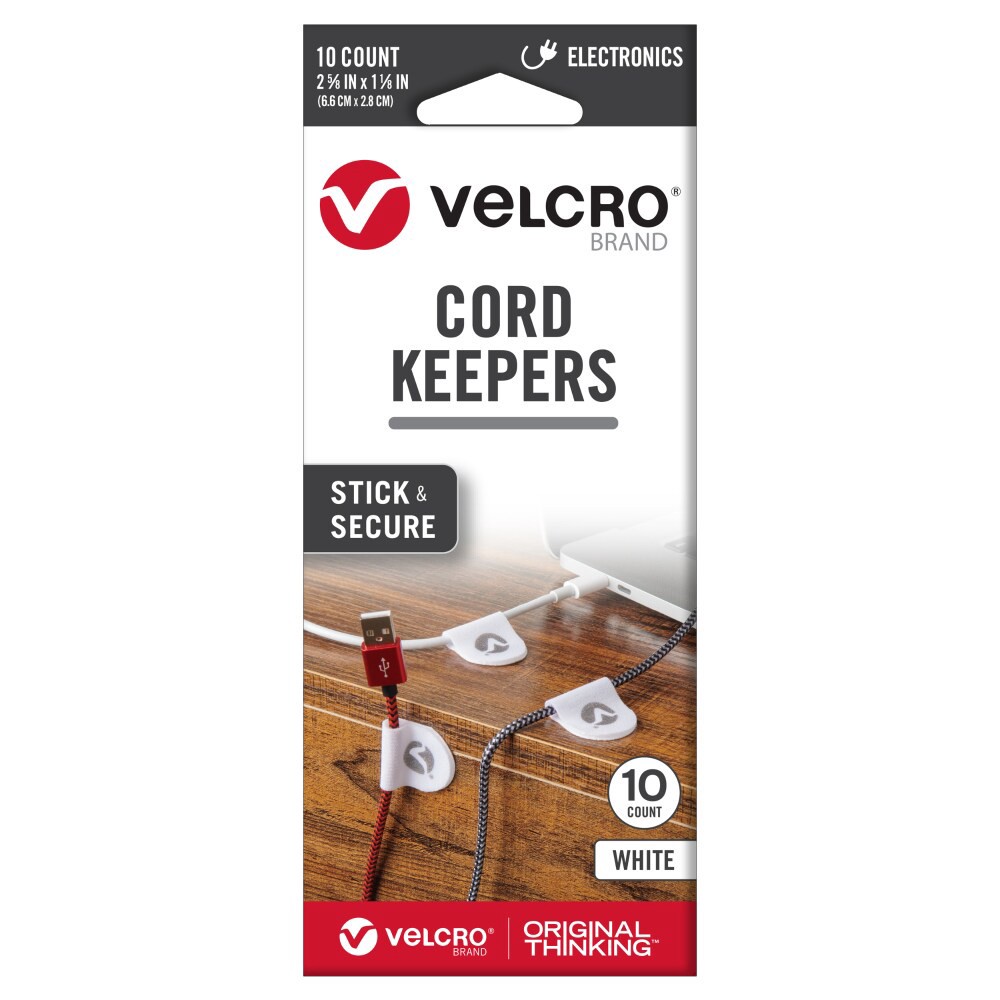slide 1 of 1, Velcro Brand Cord Keepers, 10 ct