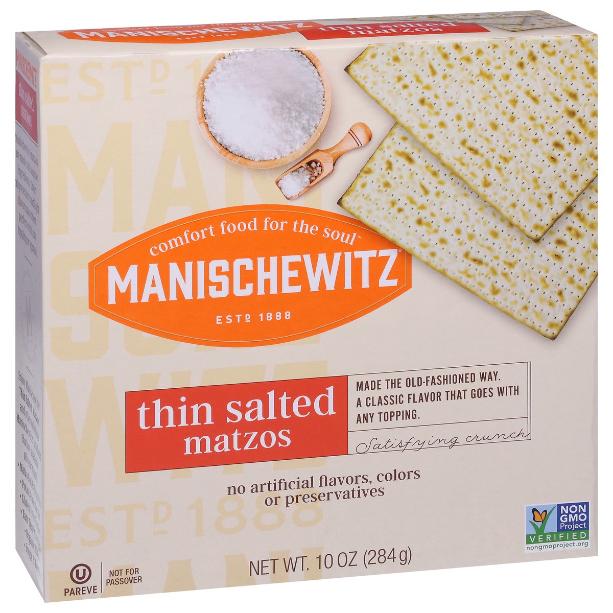 slide 3 of 9, Manischewitz Thin Salted Matzos, 10 oz