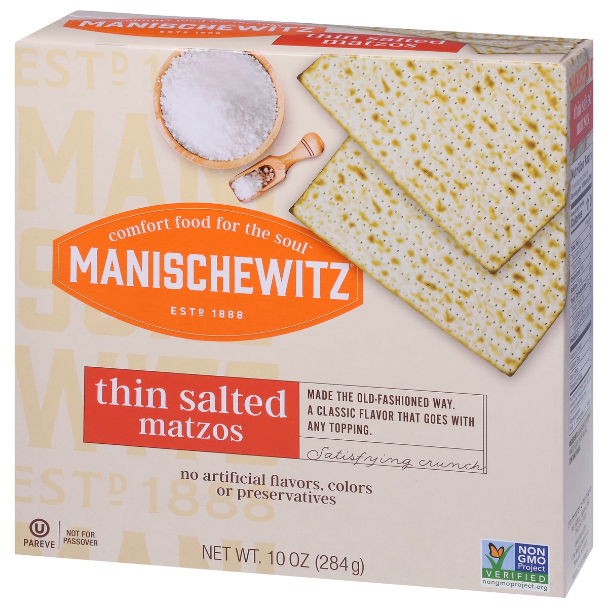 slide 7 of 9, Manischewitz Thin Salted Matzos, 10 oz