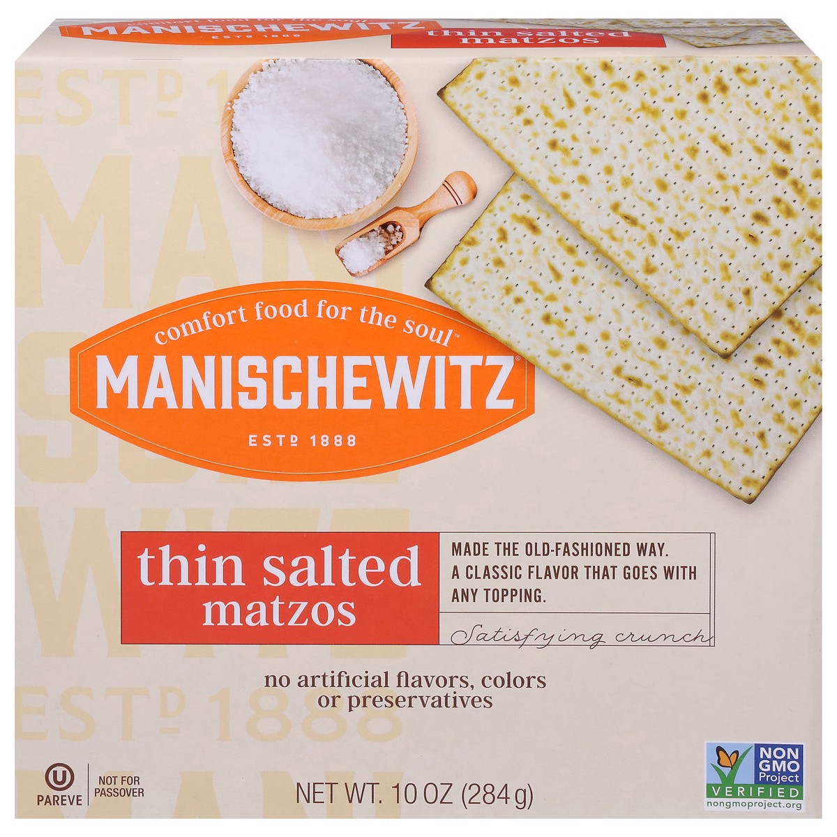 slide 1 of 9, Manischewitz Thin Salted Matzos, 10 oz