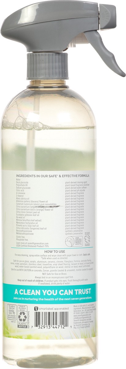 slide 4 of 9, Seventh Generation Glass Cleaner Sparkling Seaside scent, 23 oz, 23 oz