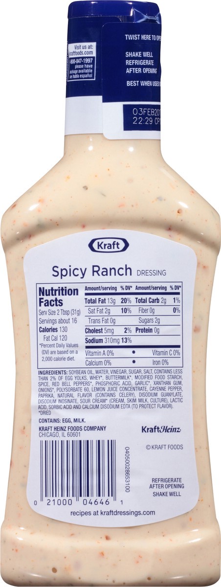 slide 2 of 13, Kraft Taco Bell Spicy Ranch Dressing 15.8 fl oz Bottle, 15.8 fl oz