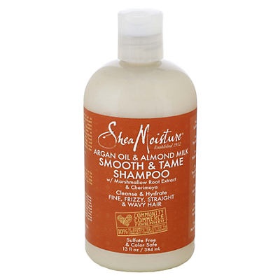 slide 1 of 1, SheaMoisture Smooth & Tame Shampoo - Argan Oil & Almond Milk, 13 oz