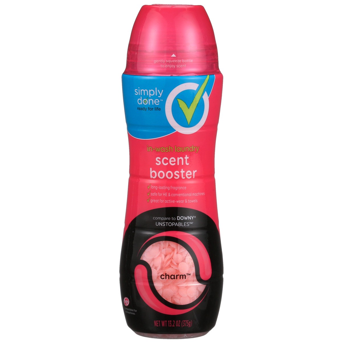 slide 7 of 8, Simply Done In-Wash Laundry Scent Booster, Charm, 13.2 oz