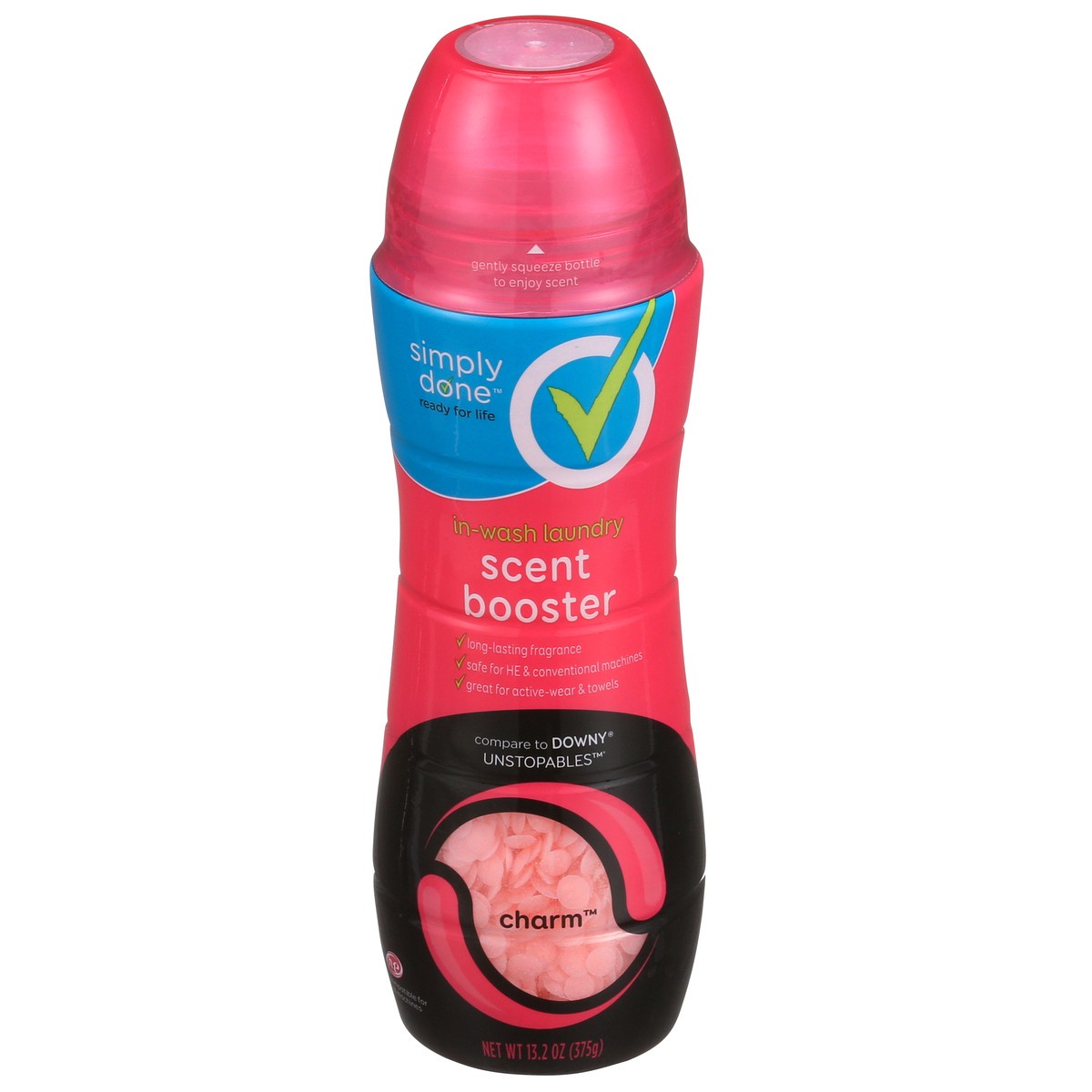 slide 1 of 8, Simply Done In-Wash Laundry Scent Booster, Charm, 13.2 oz