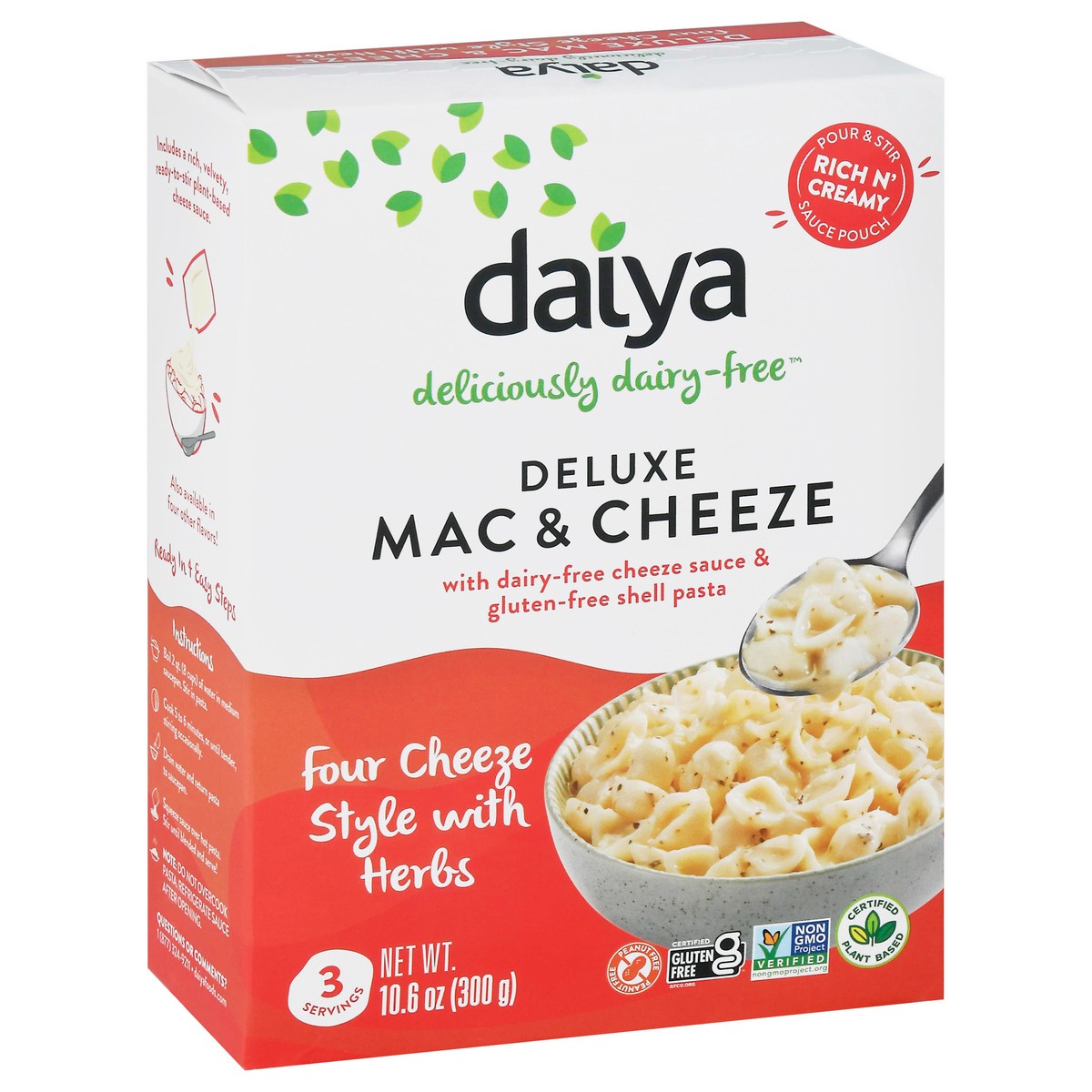 slide 5 of 9, Daiya Deluxe Four Cheeze Style with Herbs Mac & Cheeze 10.6 oz, 10.6 oz