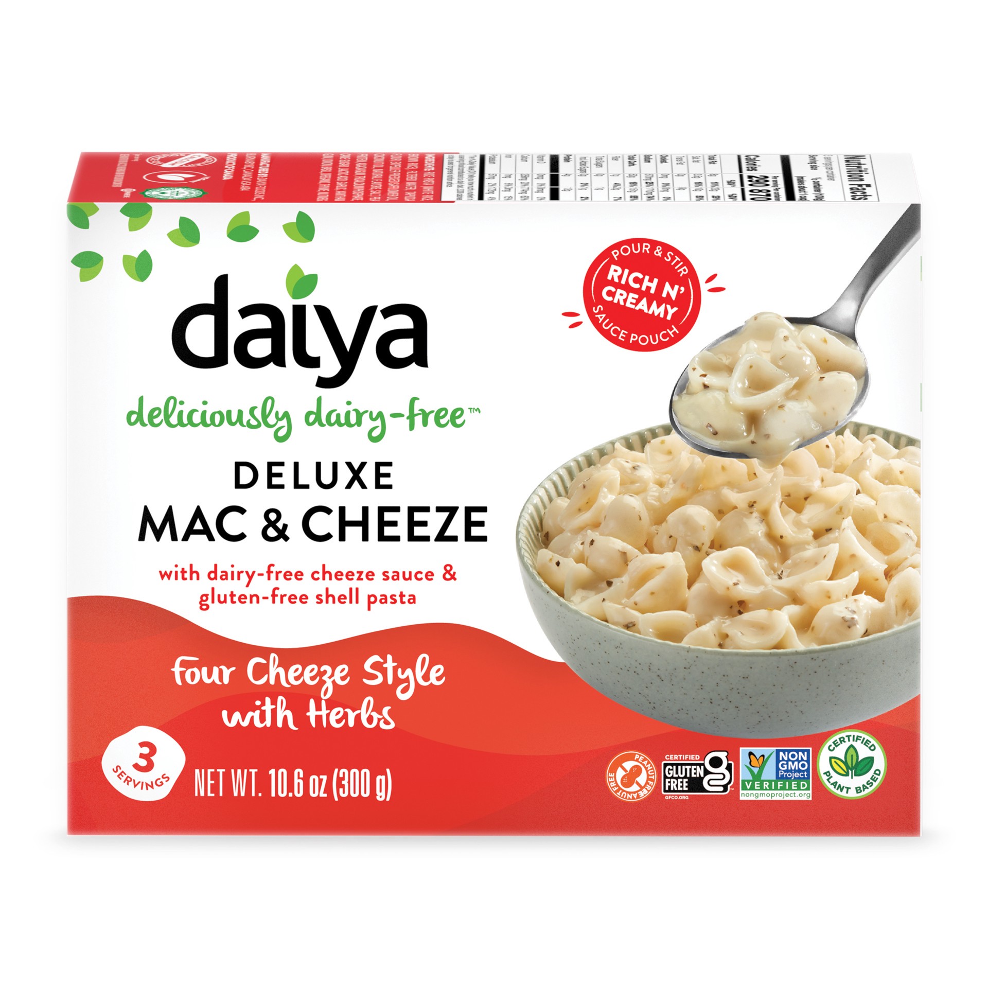 slide 1 of 9, Daiya Dairy Free Four Cheese with Herbs Mac and Cheese - 10.6 oz, 10.60 oz