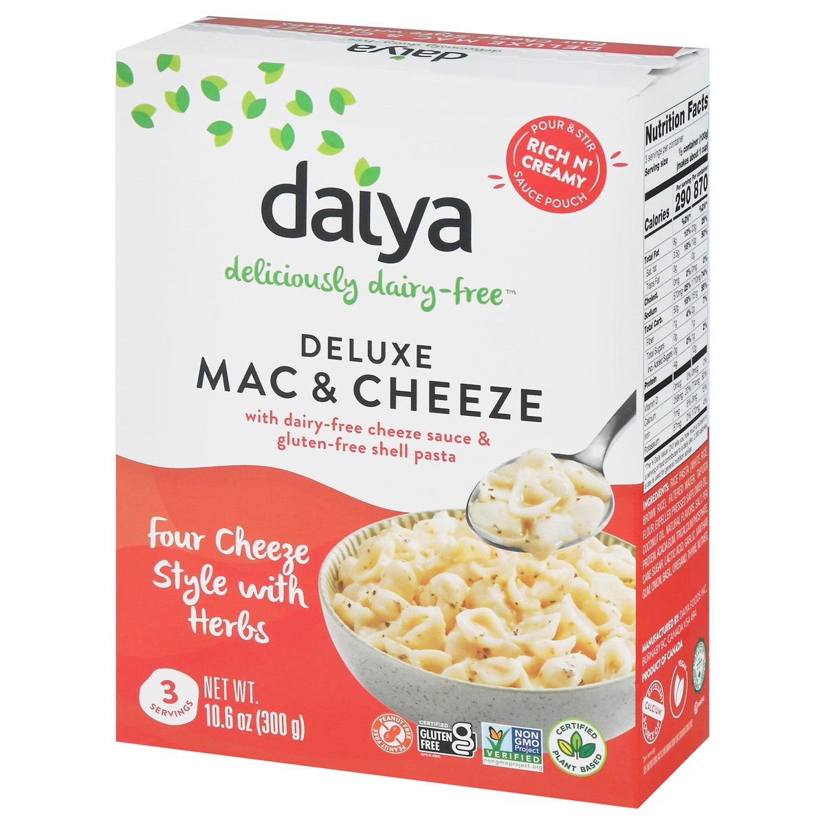 slide 4 of 9, Daiya Deluxe Four Cheeze Style with Herbs Mac & Cheeze 10.6 oz, 10.6 oz