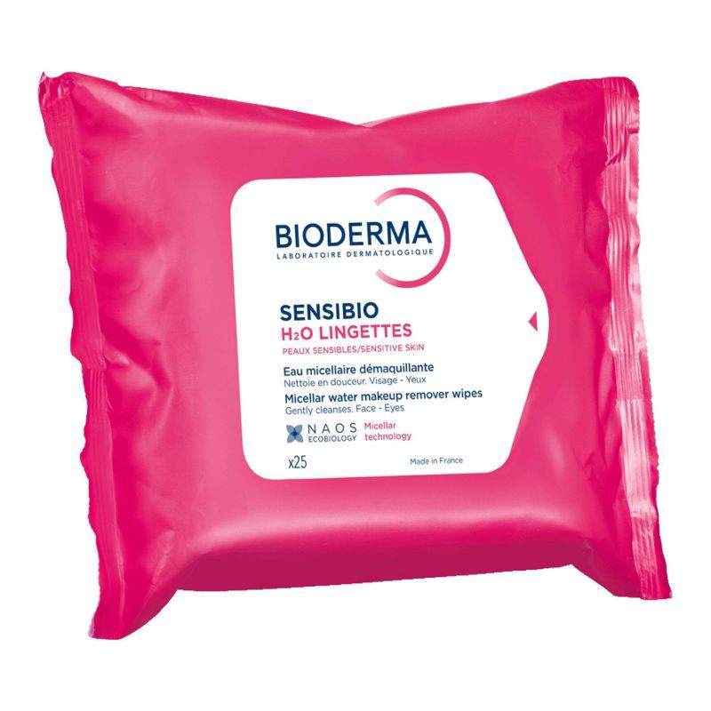 slide 1 of 4, Bioderma Sensibio H2O Facial Cleansing and Makeup Removing Wipes for Sensitive Skin - 25 ct, 25 ct