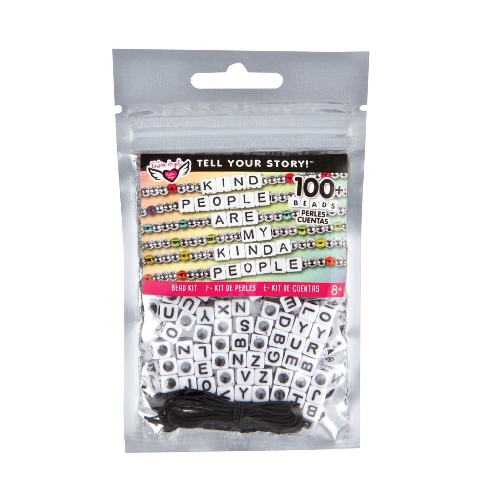 slide 1 of 1, Fashion Angels Tell Your Story Alphabet Bead Kit - White, 1 ct