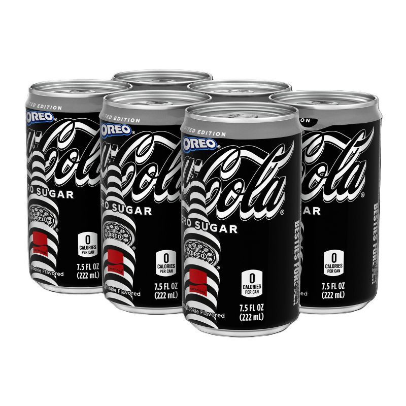 slide 5 of 9, Coca-Cola Zero Sugar OREO Limited Edition Creations 7.5 oz 6 Pack Mini Cans, 6 ct; 7.5 fl oz