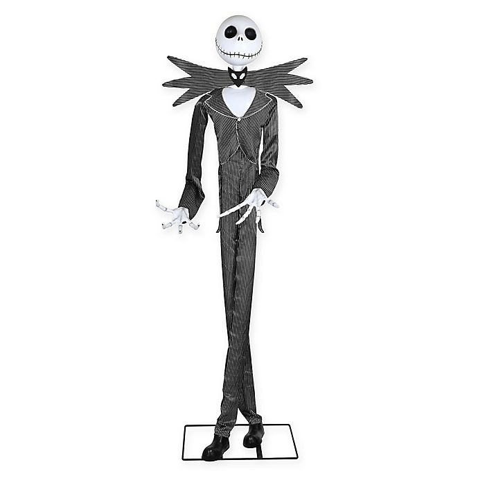 slide 1 of 1, Disney Life Size Jack Skellington Animated Figure - Black/White, 1 ct