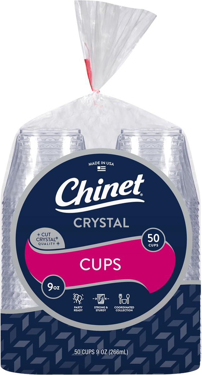 slide 2 of 4, Chinet 9 Ounce Crystal Cups 50 ea, 50 ct