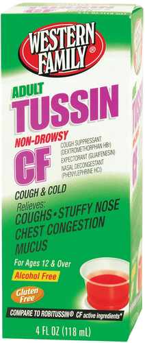 slide 1 of 1, Western Family Tussin Cf Liquid, 1 ct