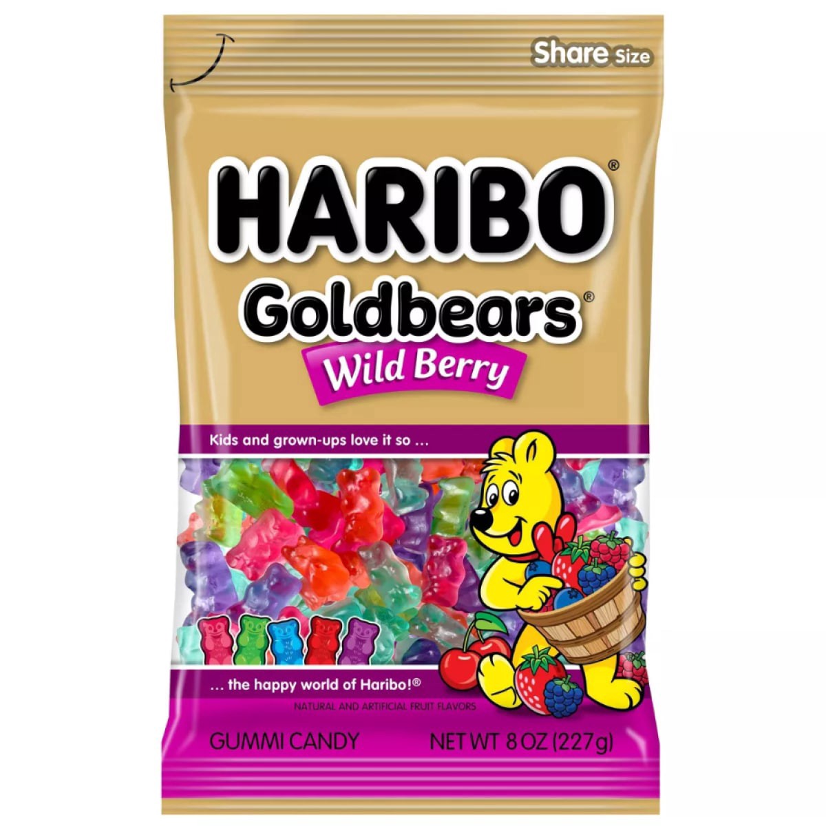 slide 1 of 5, Haribo Gmy Gldbr Wld Bry, 8 oz