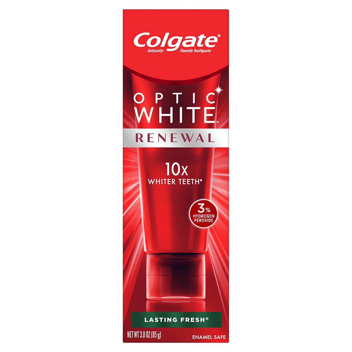 slide 1 of 7, Colgate Optic White Renewal Lasting Fresh Anticavity Fluoride Toothpaste 3.0 oz, 3 oz