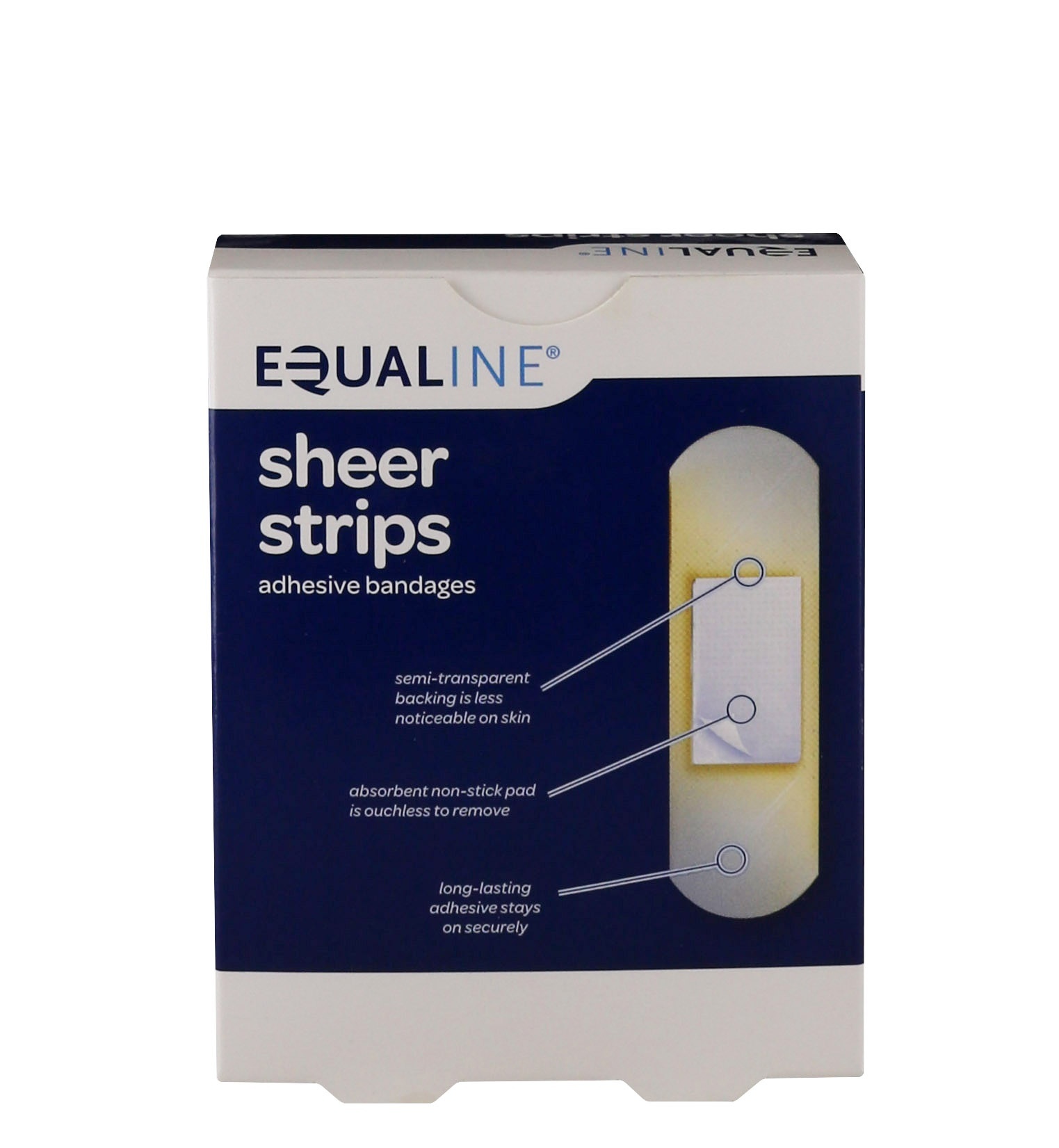 slide 1 of 1, Equaline Sheer Strips Adhesive Bandages, 40 ct