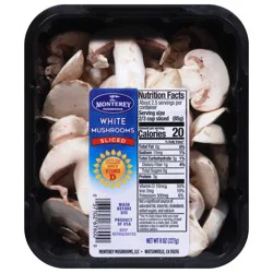 Monterey Sliced White Mushrooms 8 oz