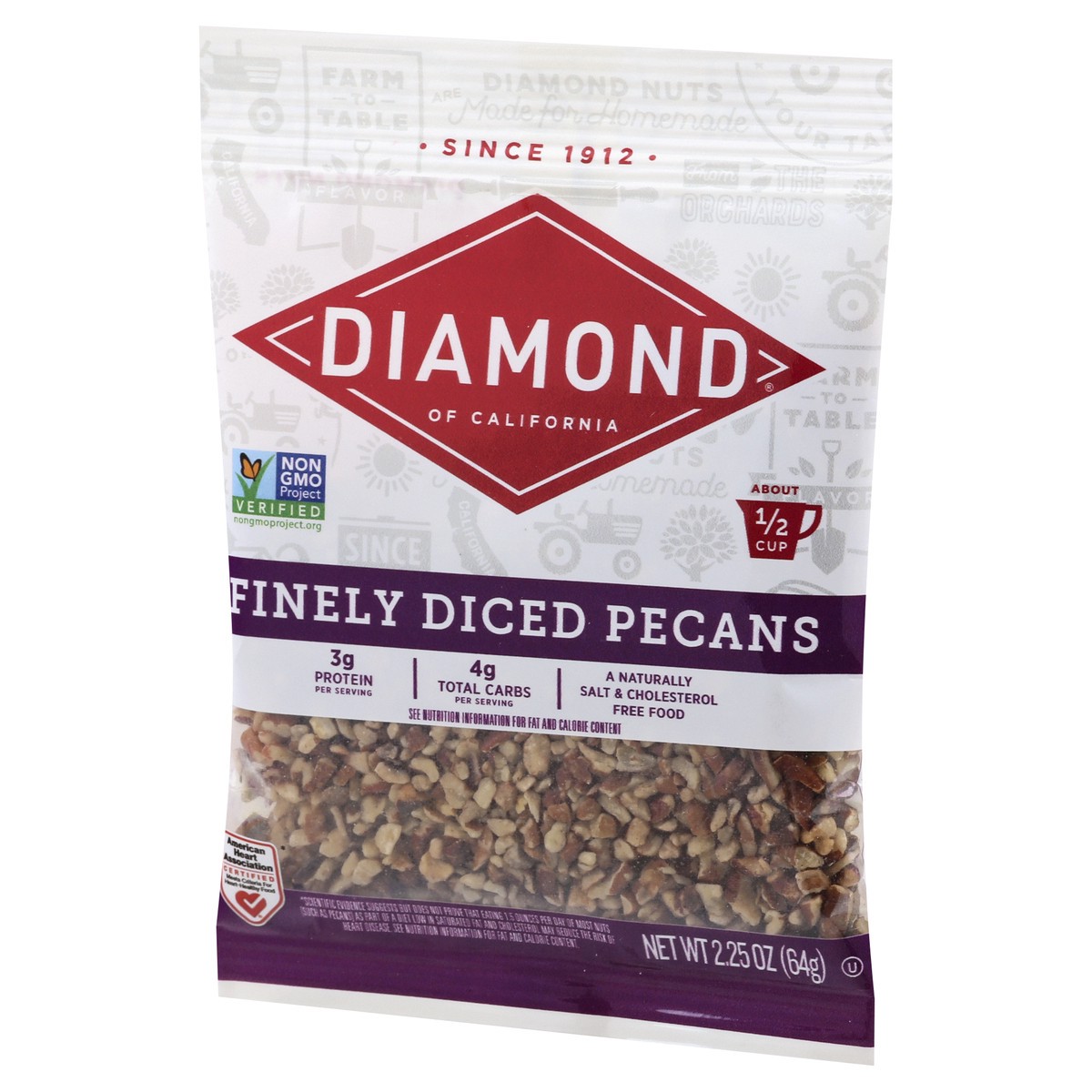 slide 3 of 9, Diamond Finely Diced Pecans 2.25 oz, 2.25 oz