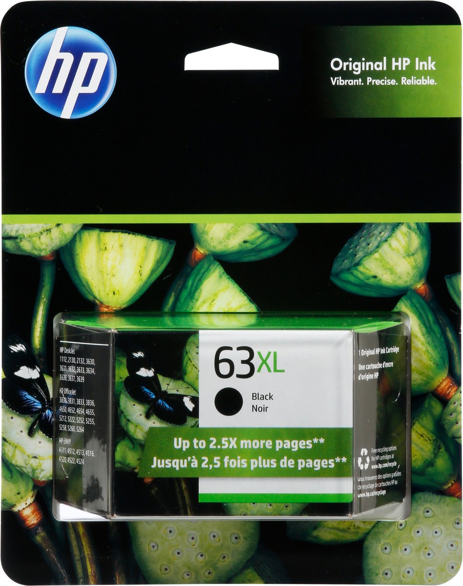 slide 12 of 12, HP 63 XL Black Original Ink Cartridge 1 ea, 1 ea