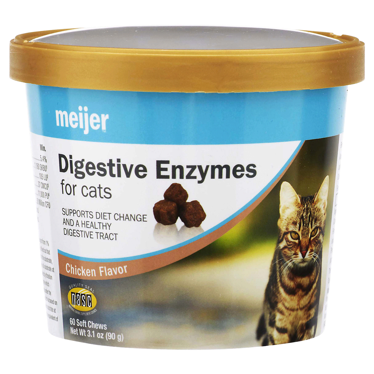 slide 1 of 9, Meijer Cat Digestive Enzymes Plus Probiotic, Soft Chew, 60 ct