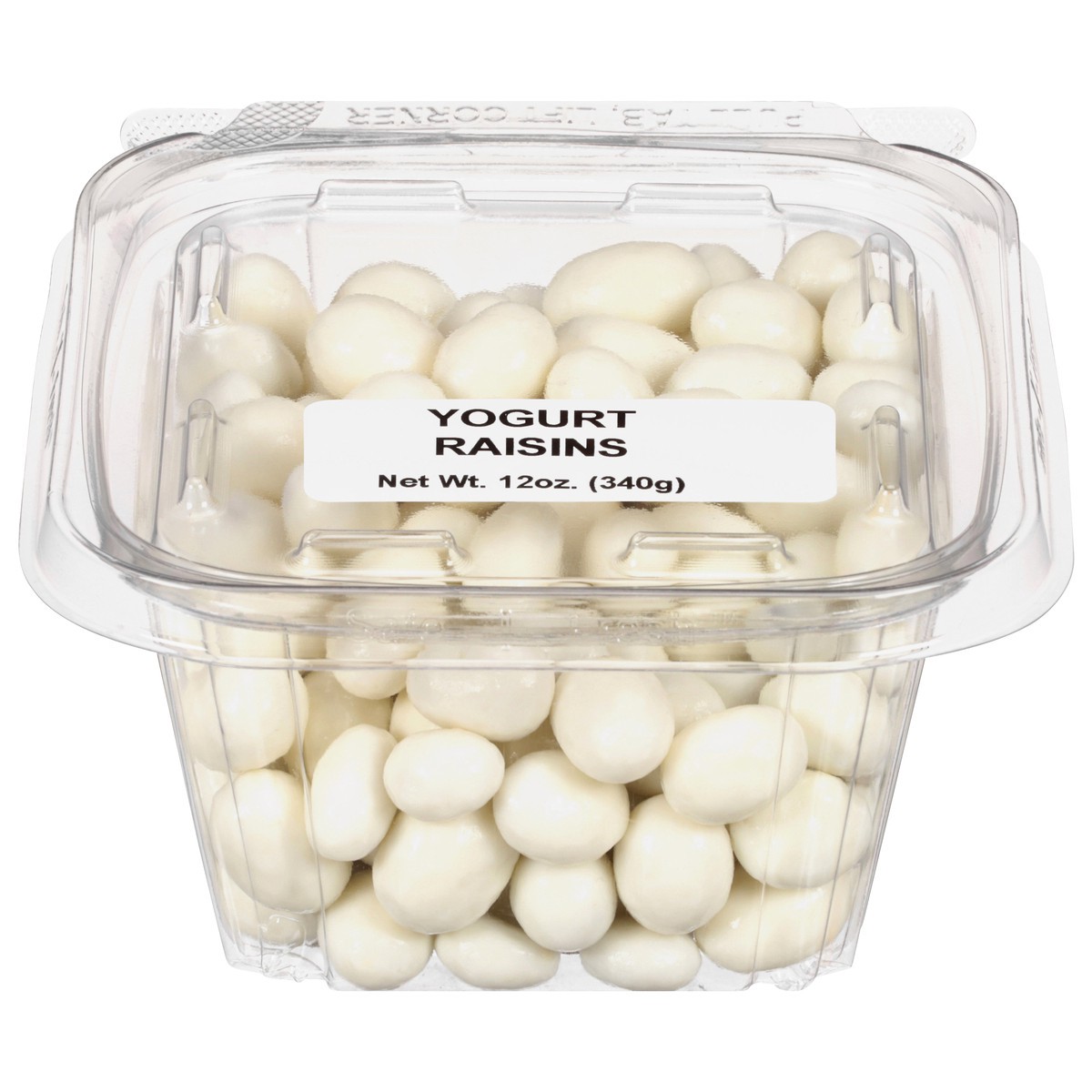 slide 1 of 13, JLM Manufacturing Yogurt Raisins 12 oz, 12 oz