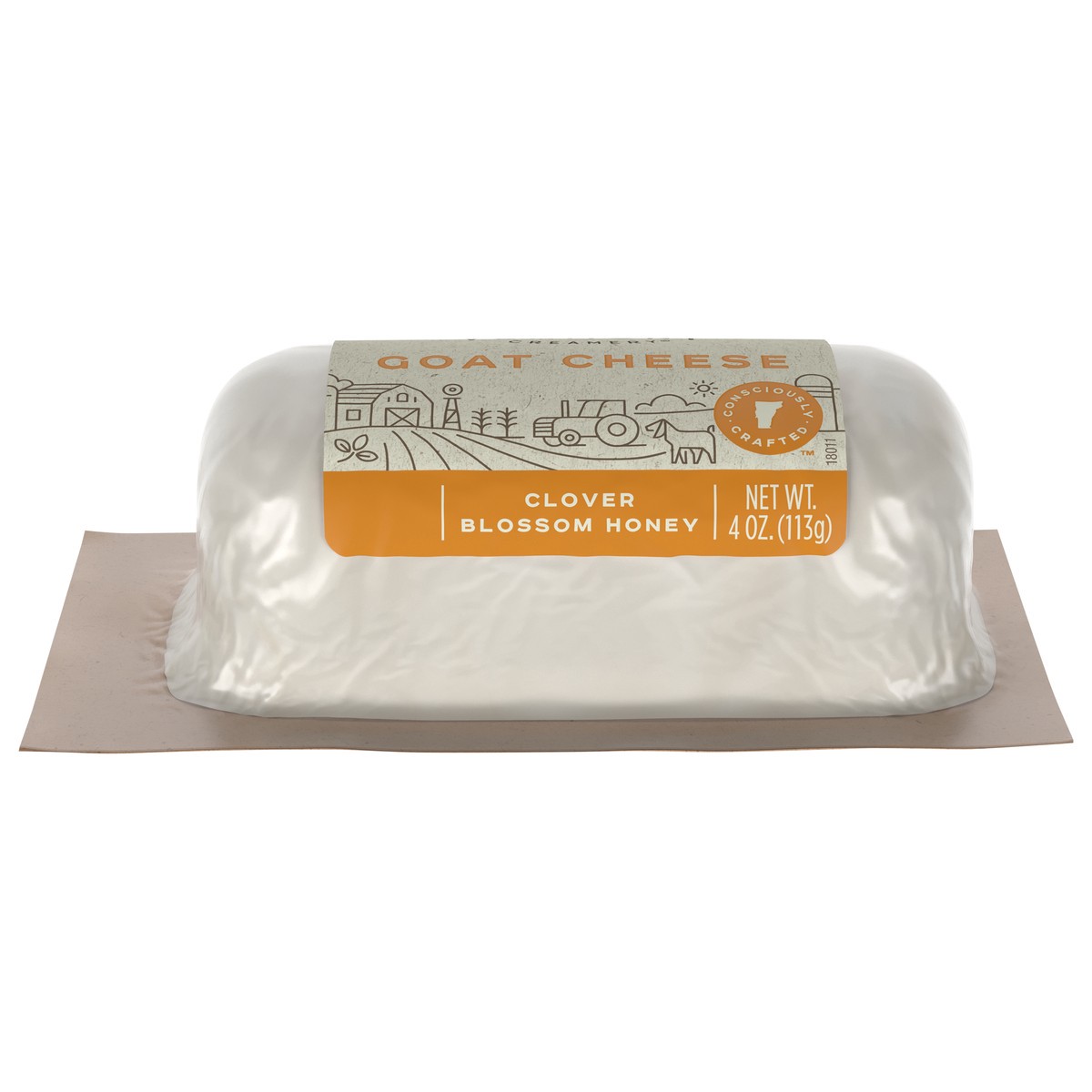 slide 3 of 13, Vermont Creamery Clover Blossom Honey Goat Cheese 4 oz. Carded Pack, 4 oz