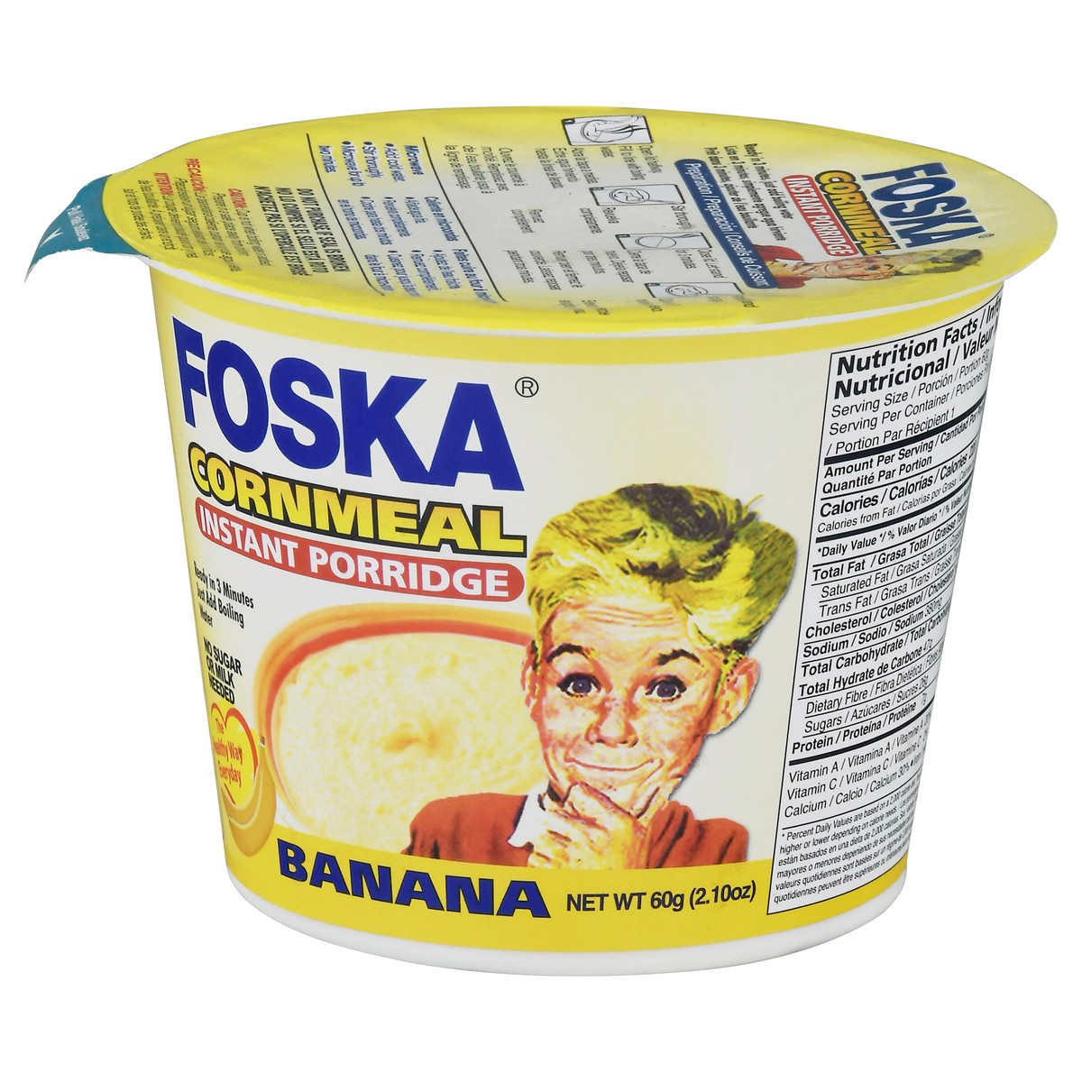 slide 6 of 14, Foska Cornmeal Instant Banana Instant Porridge 2.10 oz, 2.1 oz