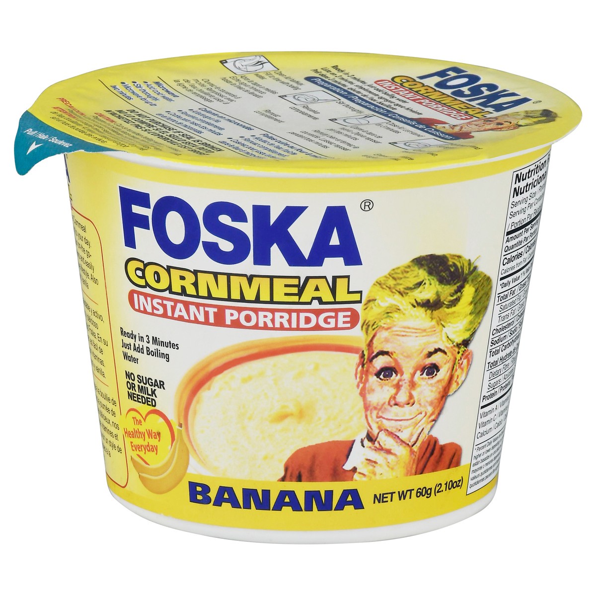 slide 2 of 14, Foska Cornmeal Instant Banana Instant Porridge 2.10 oz, 2.1 oz