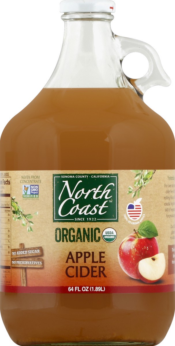 slide 1 of 1, North Coast Organic Cider Apple- 64 fl oz, 64 fl oz