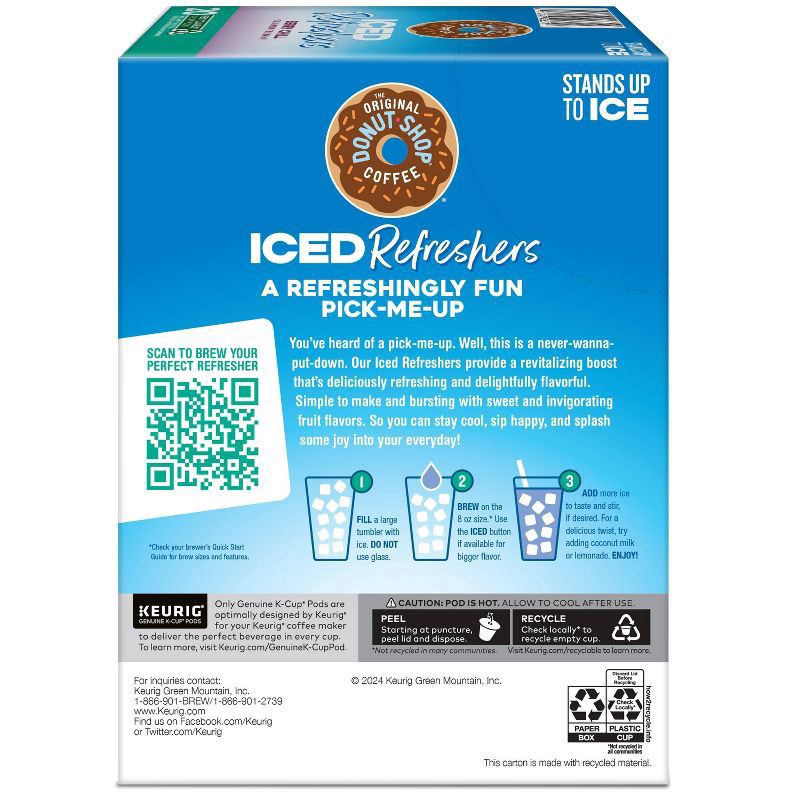slide 7 of 17, The Original Donut Shop Iced Refreshers Berry Chill Keurig K-Cup Pods - 20ct, 10 ct