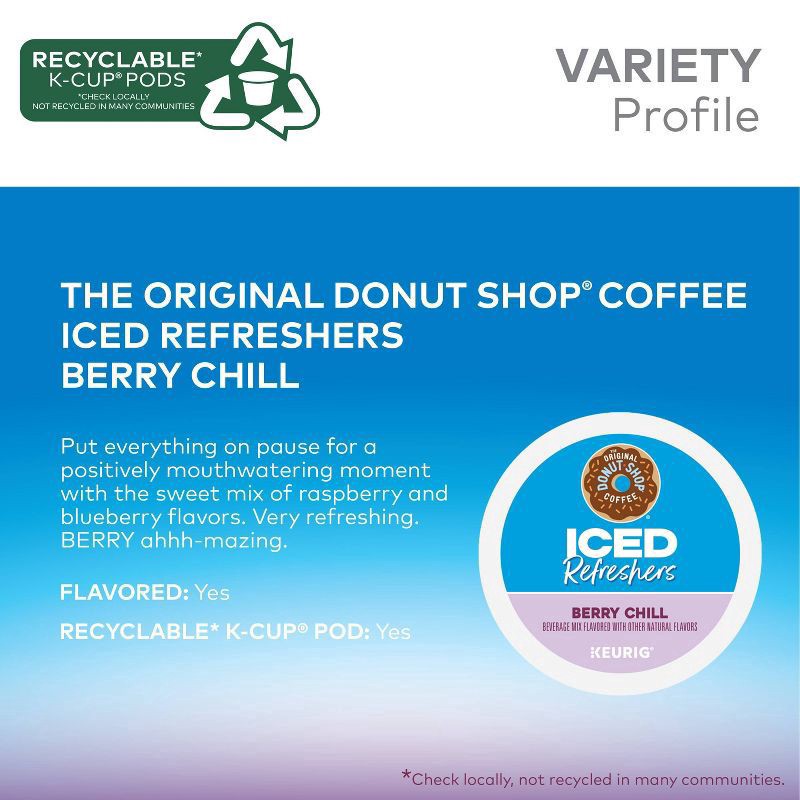 slide 12 of 17, The Original Donut Shop Iced Refreshers Berry Chill Keurig K-Cup Pods - 20ct, 10 ct