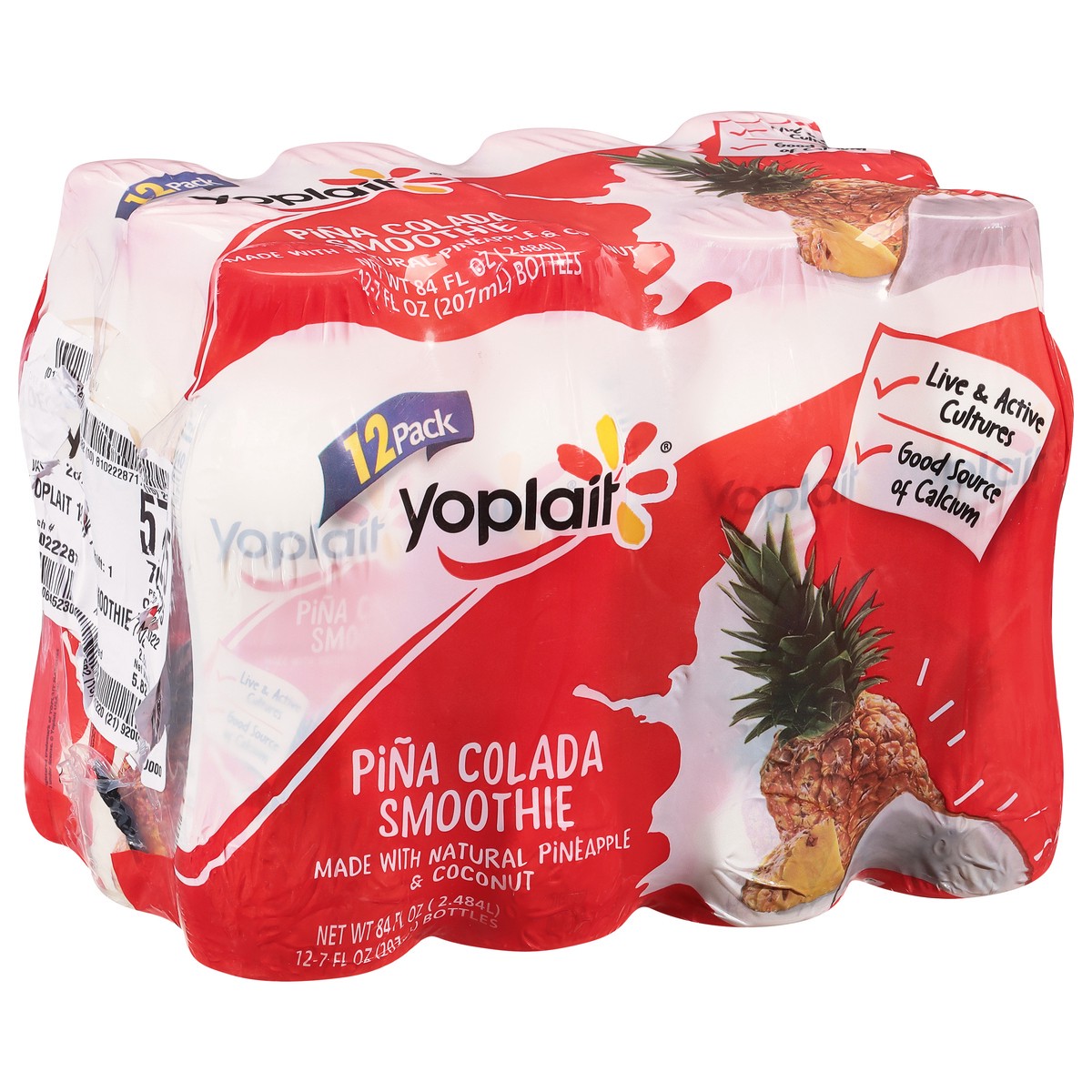 slide 4 of 9, Yoplait Pina Colada Smoothie 12 - 7 fl oz Bottles, 12 ct