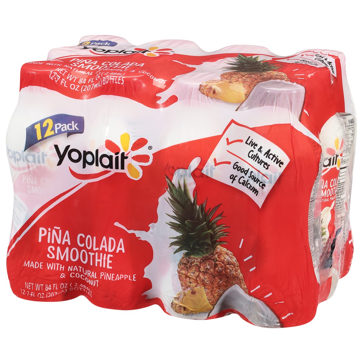 slide 5 of 9, Yoplait Pina Colada Smoothie 12 - 7 fl oz Bottles, 12 ct