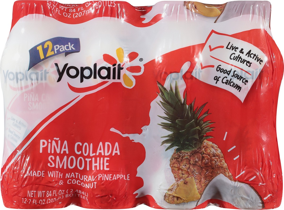 slide 9 of 9, Yoplait Pina Colada Smoothie 12 - 7 fl oz Bottles, 12 ct