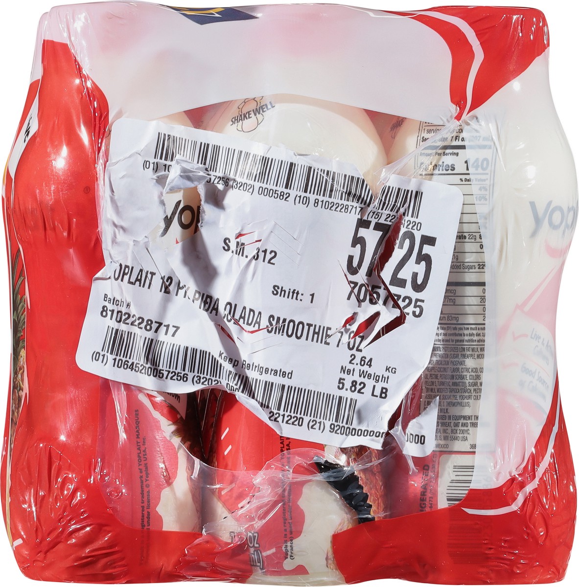 slide 2 of 9, Yoplait Pina Colada Smoothie 12 - 7 fl oz Bottles, 12 ct