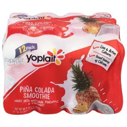 Yoplait Pina Colada Smoothie 12 - 7 fl oz Bottles
