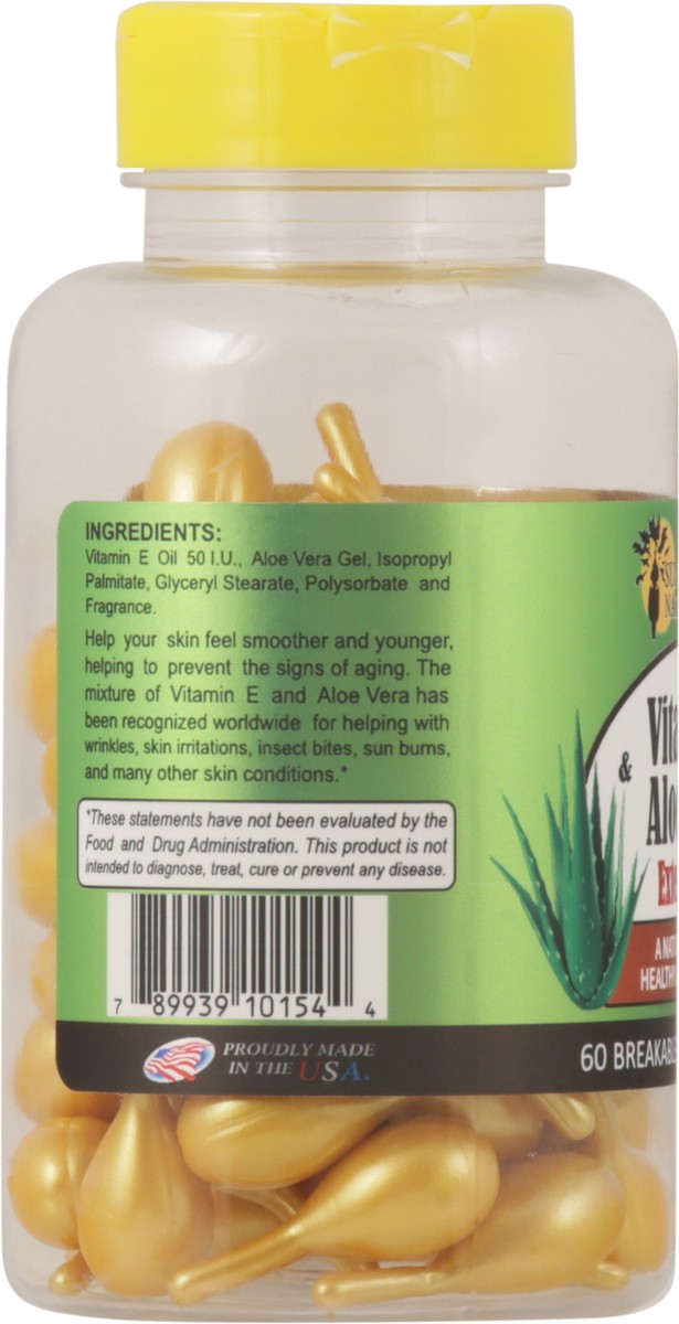 slide 11 of 12, Sunshine Naturals Healthy Skin Vitamin E Aloe Vera 60 Breakable Ampoules, 60 ct