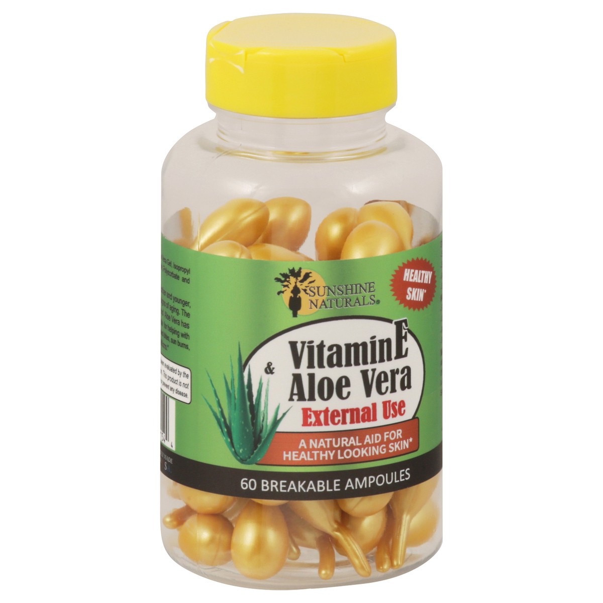 slide 9 of 12, Sunshine Naturals Healthy Skin Vitamin E Aloe Vera 60 Breakable Ampoules, 60 ct