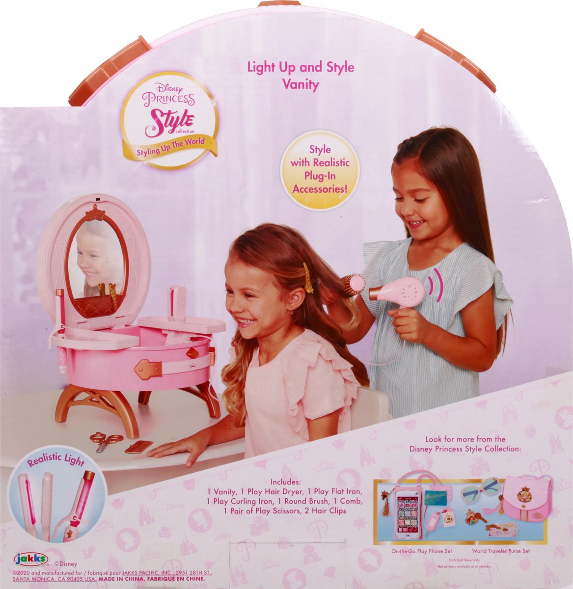 slide 7 of 9, Disney Princess 3+ Style Collection Light Up & Style Vanity 1 ea, 1 ct