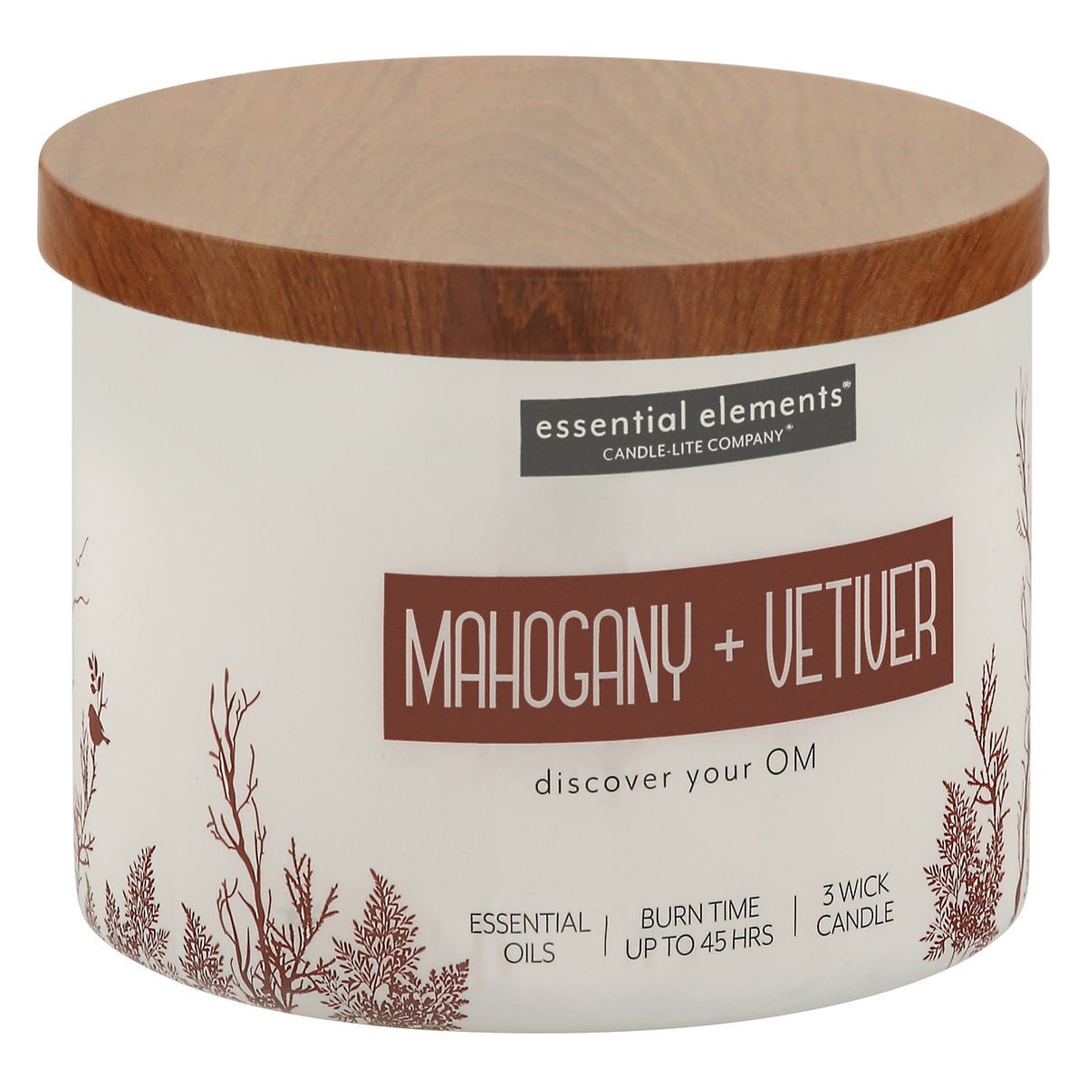 slide 6 of 9, Essential Elements Mahogany & Vetiver Candle 1 ea, 1 ct