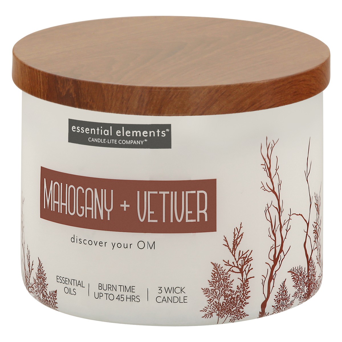 slide 7 of 9, Essential Elements Mahogany & Vetiver Candle 1 ea, 1 ct