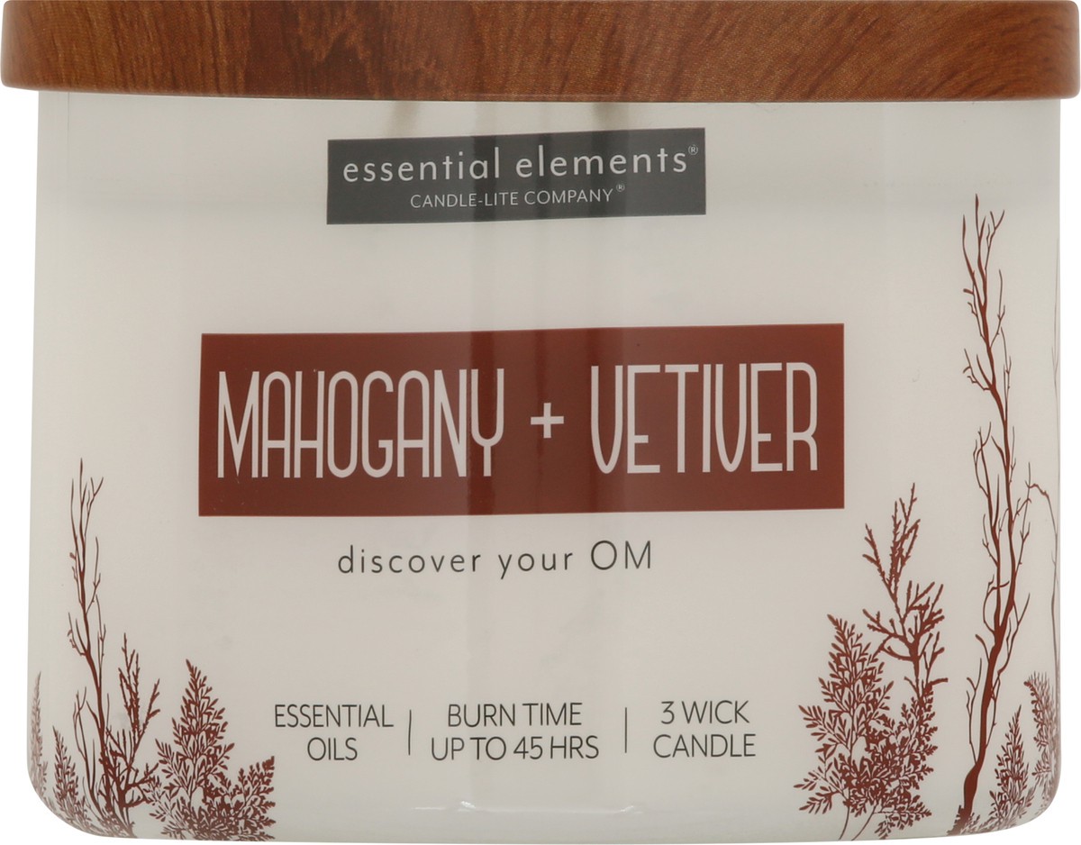 slide 3 of 9, Essential Elements Mahogany & Vetiver Candle 1 ea, 1 ct