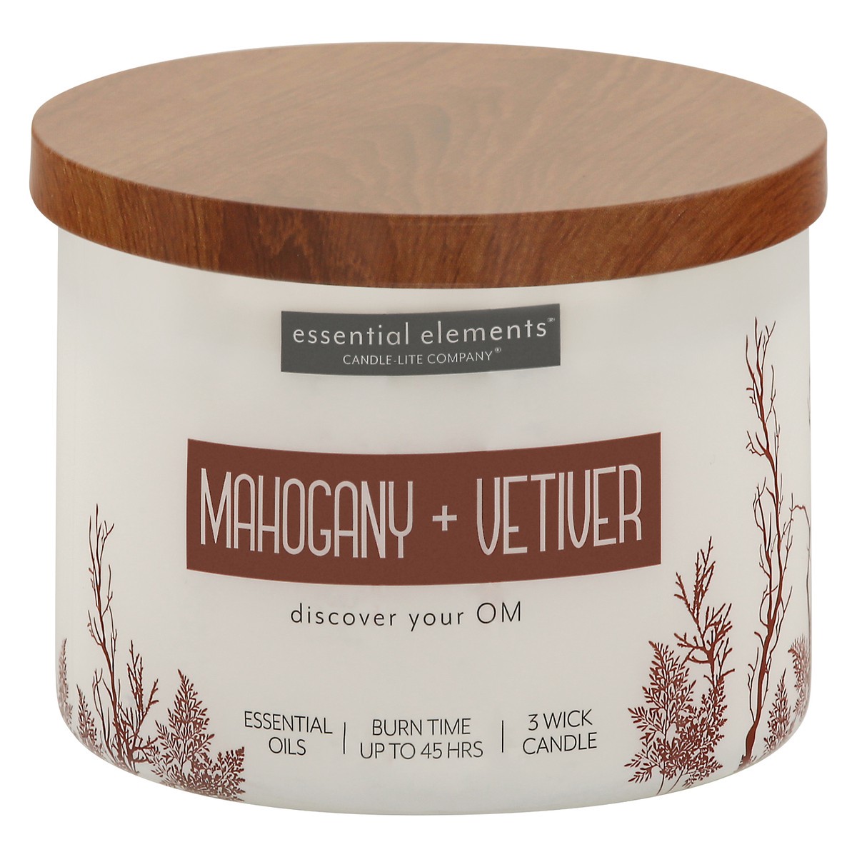 slide 1 of 9, Essential Elements Mahogany & Vetiver Candle 1 ea, 1 ct