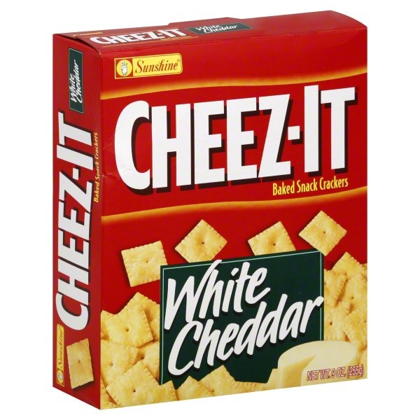 slide 1 of 1, Cheez-It Baked Snack Crackers, White Cheddar, 9 oz