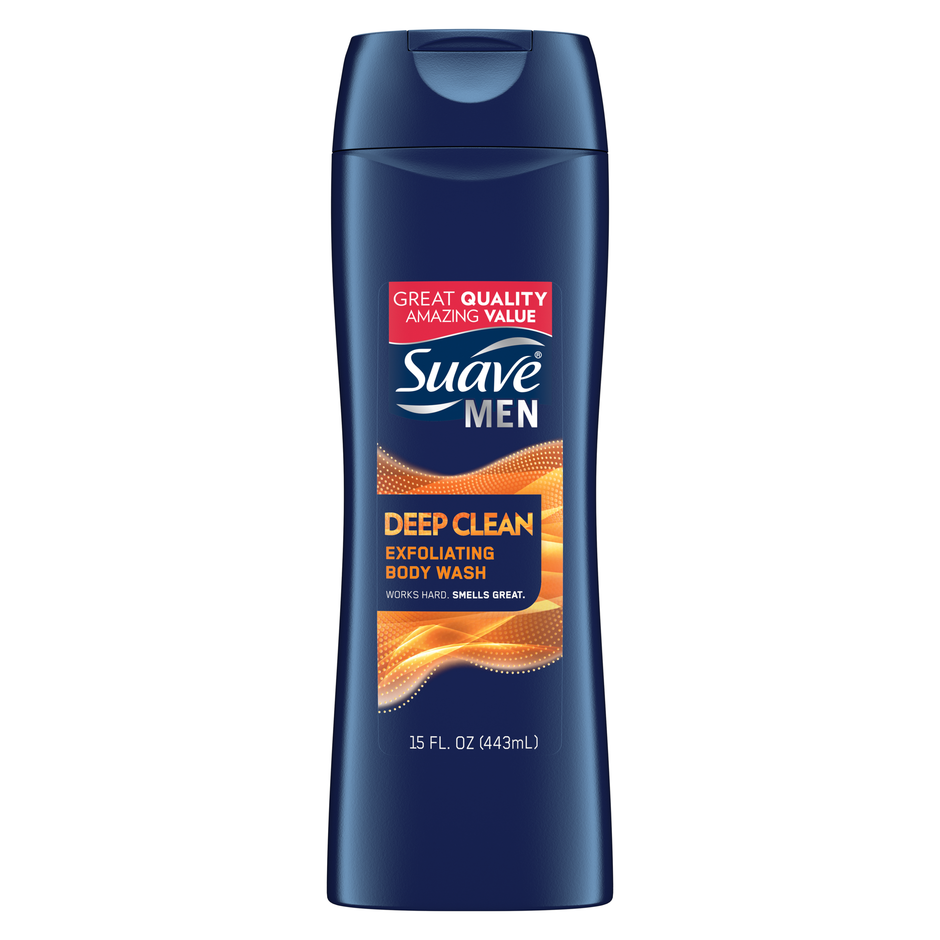 slide 4 of 4, Suave Men Body Wash Exfoliating, 15 oz, 15 fl oz