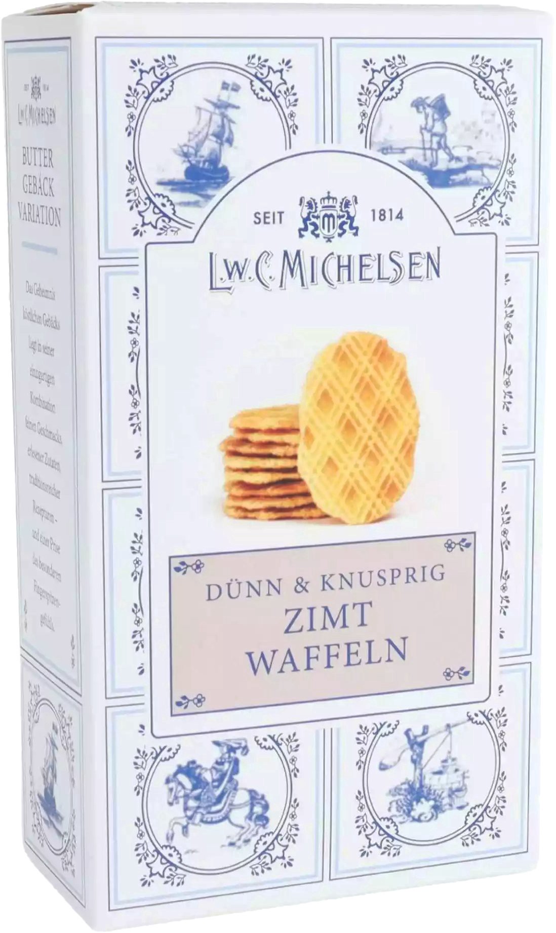 slide 1 of 1, L.W.C. Michelsen Small Butter Waffles With Cinnamon, 2.82 oz