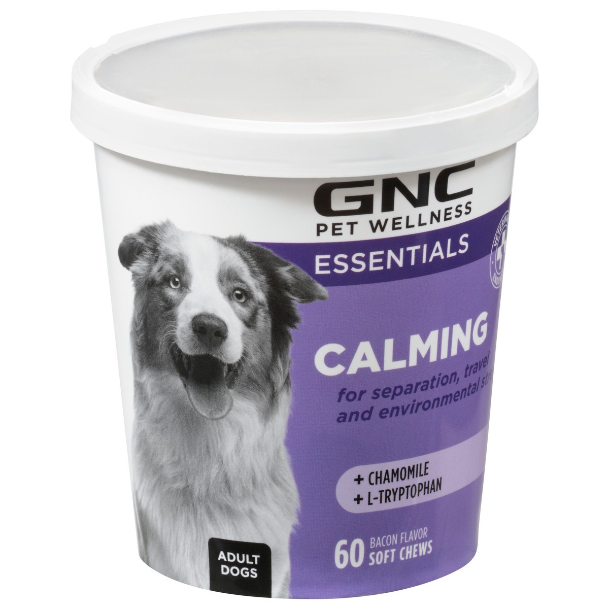 slide 10 of 12, GNC Pet Wellness Essentials Adult Dog Bacon Flavor Calming 60 Soft Chews, 60 ct